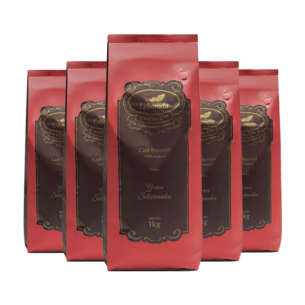 KIT 5 PREMIUM EM GRÃOS TORRADO 1KG