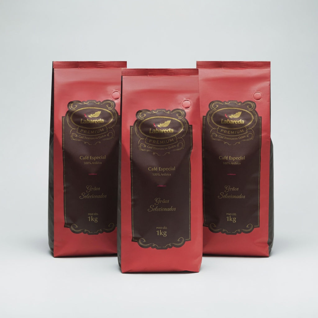KIT 3 PREMIUM EM GRÃOS TORRADO 1KG