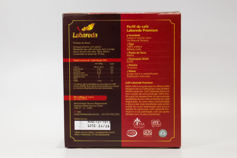 CAFÉ ESPECIAL LABAREDA PREMIUM TORRADO E MOÍDO 250G