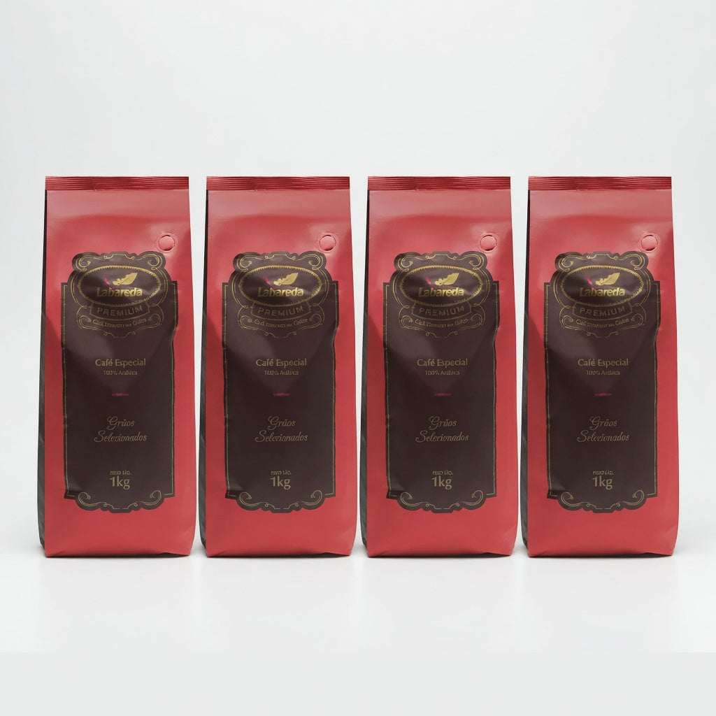 KIT 4 PREMIUM EM GRÃOS TORRADO 1KG