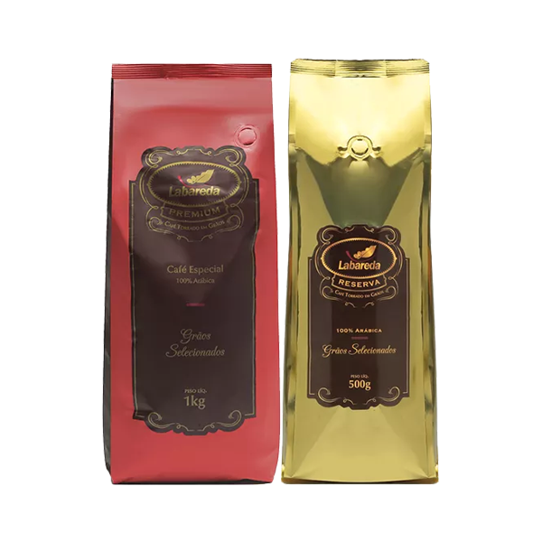 KIT 1 PREMIUM EM GRÃOS TORRADO 1KG + 1 RESERVA EM GRÃOS TORRADOS 500G