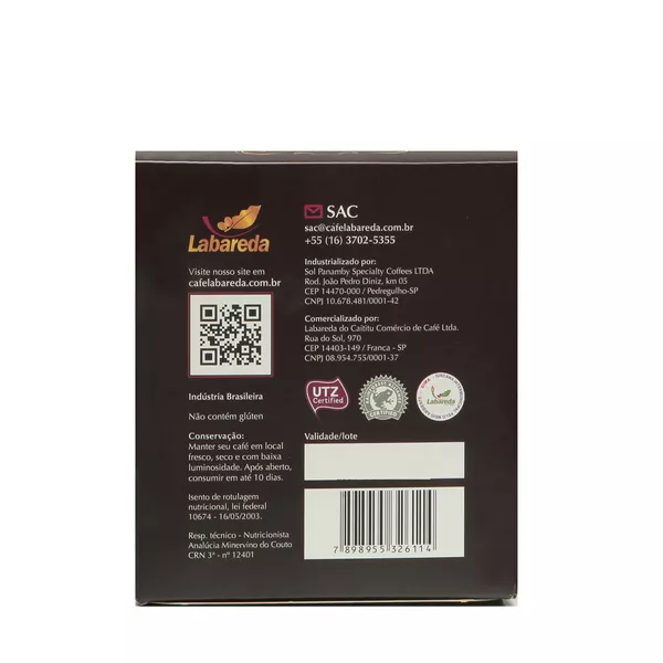 CAFÉ ESPECIAL LABAREDA RESERVA TORRADO E MOÍDO 250G