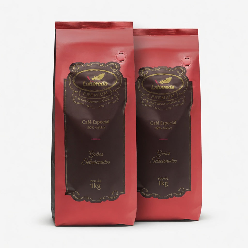 KIT 2 PREMIUM EM GRÃOS TORRADO 1KG